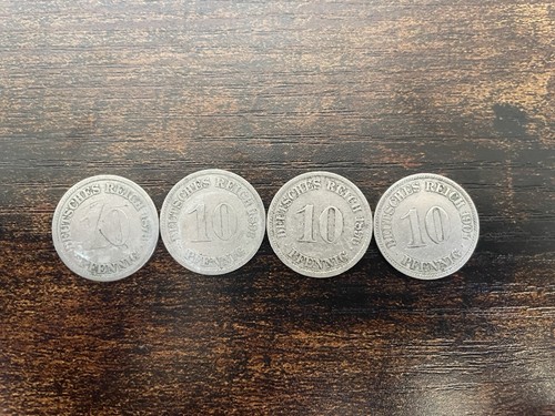 4er lot pfennig deutsches - lot, 10
