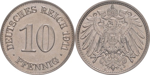 Pfennig 1911 13 stgl - e,