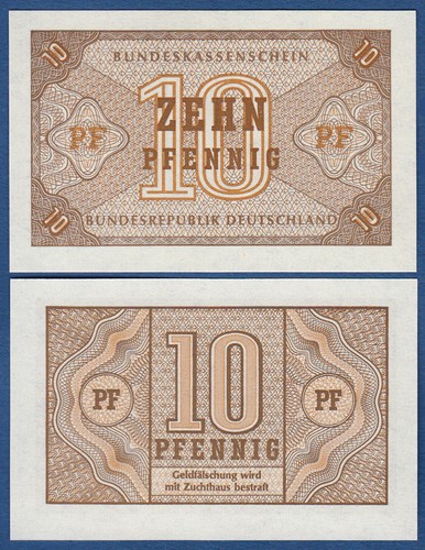 Bundeskassenschein pfennig - bundeskassenschein,