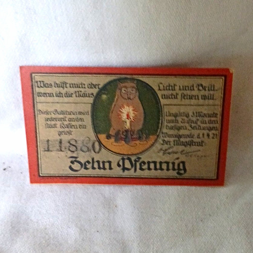 Notgeldschein stadt - notgeldschein,