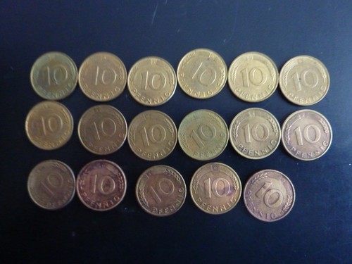 Stück pfennig münzen - pfennig,