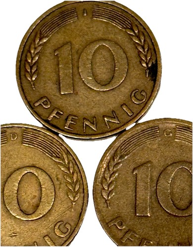 Pfennig umlaufmünzen mit - ,