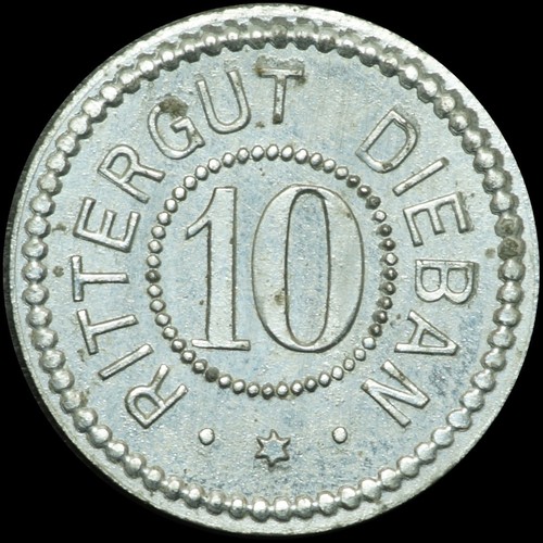 Notgeld pfennig rittergut - 10, pfennig.