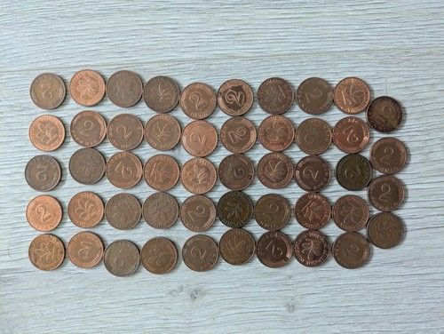 49x pfennig stücke - 49x,