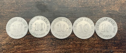 5er lot pfennig deutsches - 10,
