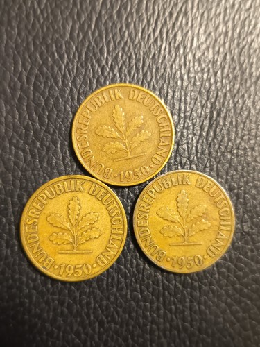 Pfennig 1950 f - 3, g,f,d