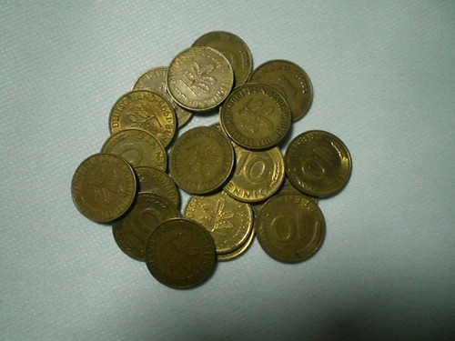 Stück pfennig münzen - pfennig,