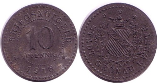 Kriegsnotgeld stadt gronau - kriegsnotgeld,