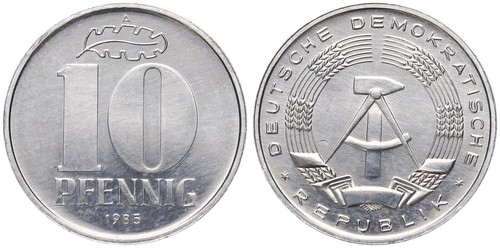 Deutschland ddr 10 pfennig - -,