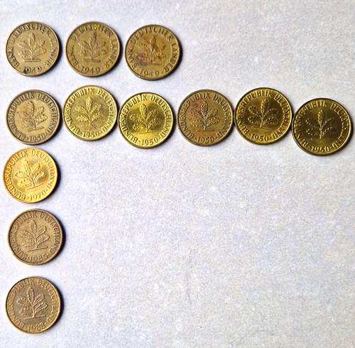 Brd pfennig münzen lot - dm,