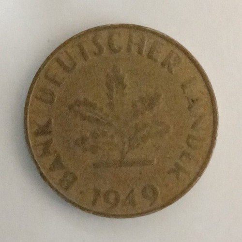 Pfennig münze 1949 bank - pfennig,