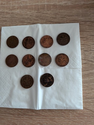 Münzen 10x pfennig - 10x,
