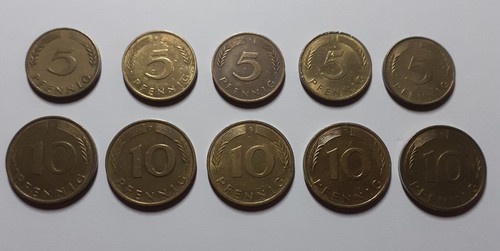 Pfennig und 5 x - x,