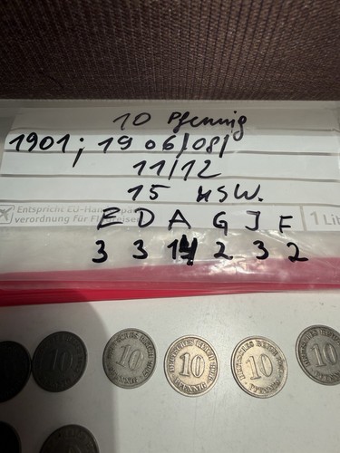 Deutsches reich pfennig ab - 10,